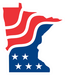 Patriotic Minnesota State Sticker