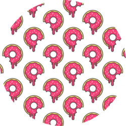 Pattern Of Pink Donuts Sticker