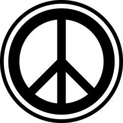 Peace Sign Outline Sticker