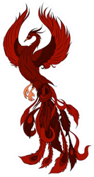 Phoenix Fire Bird Illustration Sticker