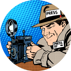 Photographer Paparazzi At Work Press Media Pop Art Sticker