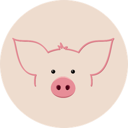 Pig Icon Sticker