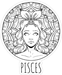 Pisces Artwork Sticker