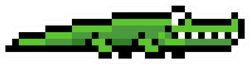 Pixel Art Alligator Sticker