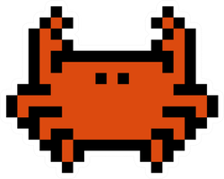 Pixel Art Crab Sticker