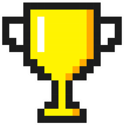 Pixel Art Golden Trophy Sticker