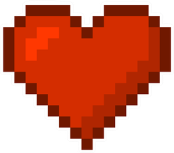 Pixel Art Red Heart Sticker