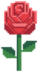 Pixel Art Rose Sticker