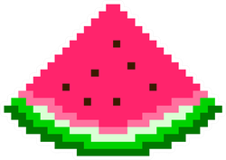 Pixel Art Watermelon Sticker