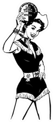 Play Around The Clock Las Vegas Gal Sticker