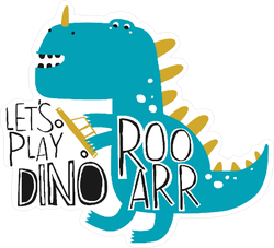 Playful Dinosaur Sticker