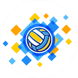 Poly Volleyball Sticker