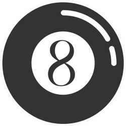 Pool Eight Ball Icon Sticker