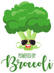 Powered By Broccoli Sticker
