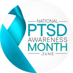 Ptsd Awareness Month Big Ribbon Sticker