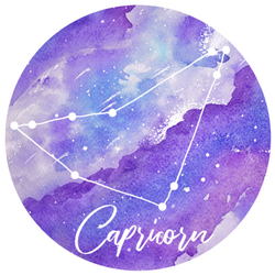 Purple Capricorn Cosmic Texture Sticker