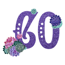 Purple Sparkle Flower Colorado Sticker