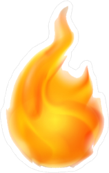 Realistic Fire Ball Sticker