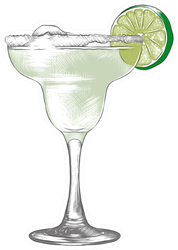 Realistic Frozen Margarita Cocktail Sticker