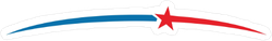 Red and Blue Shooting Star Sticker