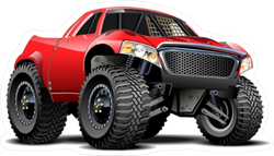 Red Cartoon Buggy Sticker