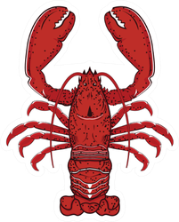 Red Lobster Illustration Sticker