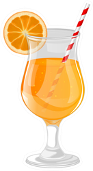 Refreshing Orange Cocktail Sticker