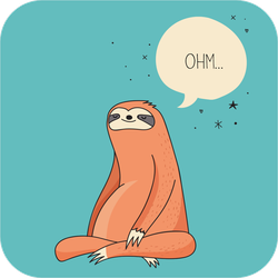 Relaxing Meditating Sloth Sticker