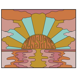 Retro Vintage Sunset Sticker