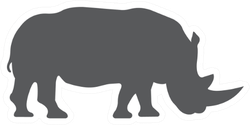 Rhino Silhouette Icon Sticker