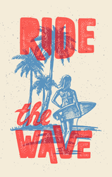Ride The Wave Surf Sticker