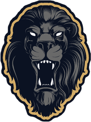 Roaring Lion Head Mascot Mascot Sticker