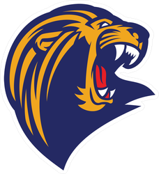 Roaring Lion Head Mascot Sticker
