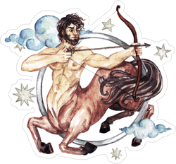 Sagittarius - Zodiac Symbol Watercolor Sticker