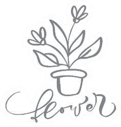 Scandinavian Floral Logo Sticker