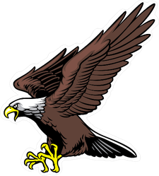 Screaming Eagle Mascot Sticker