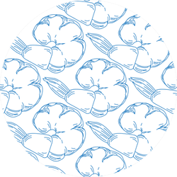 Seamless Pattern Blue Shrimp Sticker