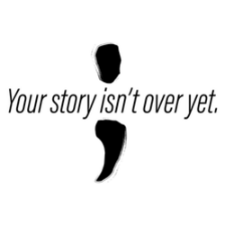 Semicolon Suicide Awareness "Your Story Isn't Over Yet" Sticker