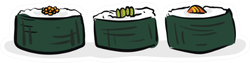 Set Of Sushi Rolls Sticker