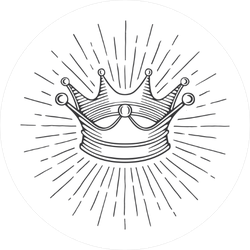 Shining Rays Crown Illustration Sticker