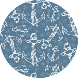 Ships Anchor And Rope Pattern Sticker