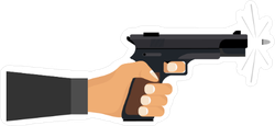 Shooting a Gun Sticker