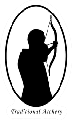 Silhouette Of Archer With Bow And Arrow Illustration Sticker