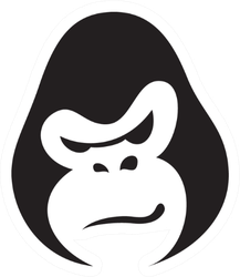 Simple Gorilla Head Sticker