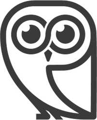 Simple Owl Icon Sticker