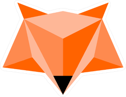 Simple Polygon Fox head Sticker