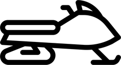 Simple Snowmobile Sticker