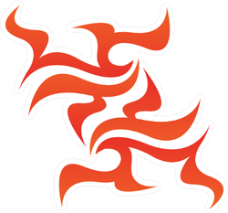 Single Flame Burn Decoration Sticker
