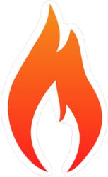 Single Small Flame Sticker