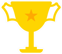 Single Star Trophy Sticker